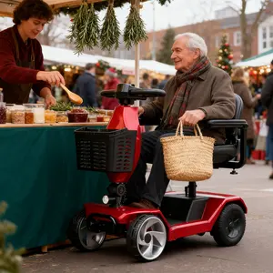 HOMYKING Mobility Scooter for Adults - 15-Mile Range, Precise Adjustable Speed, Electromagnetic Braking, 360° Swivel Seat, Ideal for Shopping & Short Journeys, Christmas Gifts, Black Friday Specials