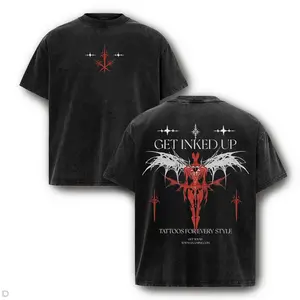 Faith Proverbs 4:23 Washed Graphic Tee - Vintage Sacred Heart Thorns Back Print Heavyweight Cotton Oversized Christian Streetwear