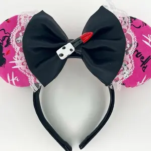 Cruella Inspired Custom Mouse Ears Headband