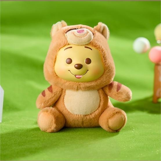 MINISO Wini the Pooh Playful Party Series Soft Vinyl Plush Keychain Figurines - Cute Collectible Backpack Charms & Mystery Blind Box Gifts for Kids & Adults