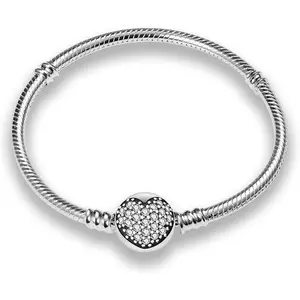 HELLRZR Womens Snake Charm Silver Bracelets - 925 Sterling Silver Jewelry Bracelet Fits Any Gift for Women