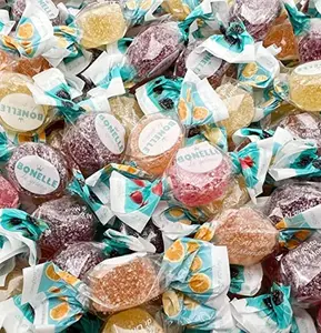 Bonelle Sugar Free Fruit Jelly Candy | 1 Pound Bag | Individually Wrapped Sugar Free Candy | Naturally Flavored Dye Free Candies | Assorted Flavors Italian Jellies
