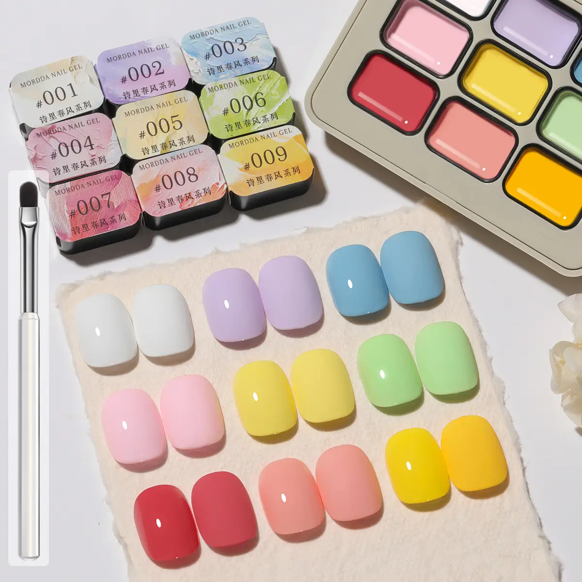 【live】Patting Gel 38-- New Popular Solid Gel Nail 9 Colors Gel Semi Permanent Nail Art Soaking UV LED Gel Christmas Manicure Gift Nail Salon DIY Manicure Polish Cutics
