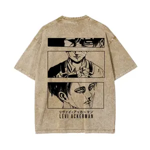 Attack on Titan Levi Ackerman Vintage unisex washed T-shirt
