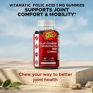Advanced Wellness Gummies – Vegan Pectin Gummies with Glucosamine & MSM for Active Lifestyle & Joint Wellness (60 Gummies)