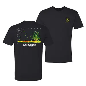 6th Sense Fishing Sonar  T-Shirt, Angler Graphic Tee, Soft Cotton Blend Fishing Shirt, Bass Fishing Apparel for Fishing Lovers, Outdoor Lifestyle Gift For Dad