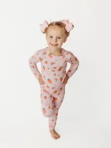 Kenna&Mav Berry Sweet Two Piece Bamboo Set for Girls