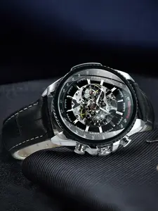 Men's Business Fashion Mechanical Watch, Fashion Watch with Luminous Hands, Casual Round Dial Watch for Party, Trendy All-match Watch for Birthday Gift with Box, High End Watch, Business Fashion Watches, Mechanical Style Watches