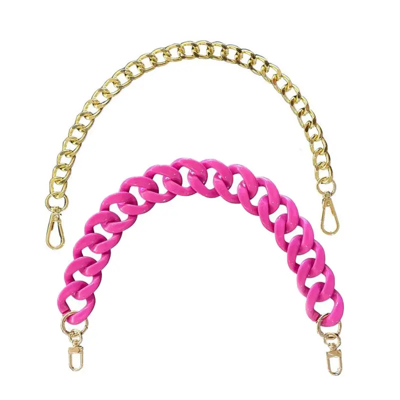 Chunky Gold-Tone Aluminum Bag Chain, Aluminum Purse Accessory with Versatile Handle for Handbag Decoration, Purse Accessories