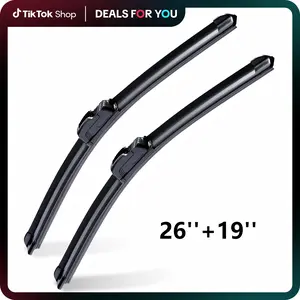 Spring ITUTN OEM Quality 26''+19'' Frameless Car Windshield Wiper Blades – Ultra Quiet, Streak-Free Wipe, Dual-Layer Coating, Weatherproof, Easy Installation, Universal Adapter with J-Hook, All-Season Use Including Snow, dealsforyoudays