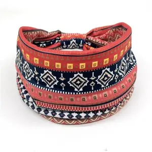 Headbands for Women – 4 Pack Wide Hair Bands, Soft Stretch Printed Head Wraps for Yoga, Workout, Travel & Everyday Wear