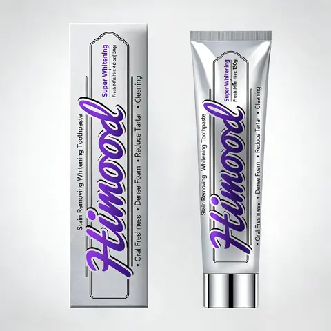 【New Cooling Formula】Himood Purple Toothpaste for Ultra Teeth Whitening, Peroxide Free & Fluoride Free, Enamel-Safe for Sensitive Teeth, Instant Brightening, Fresh Mint, Long-Lasting Freshness, Oral, Daily