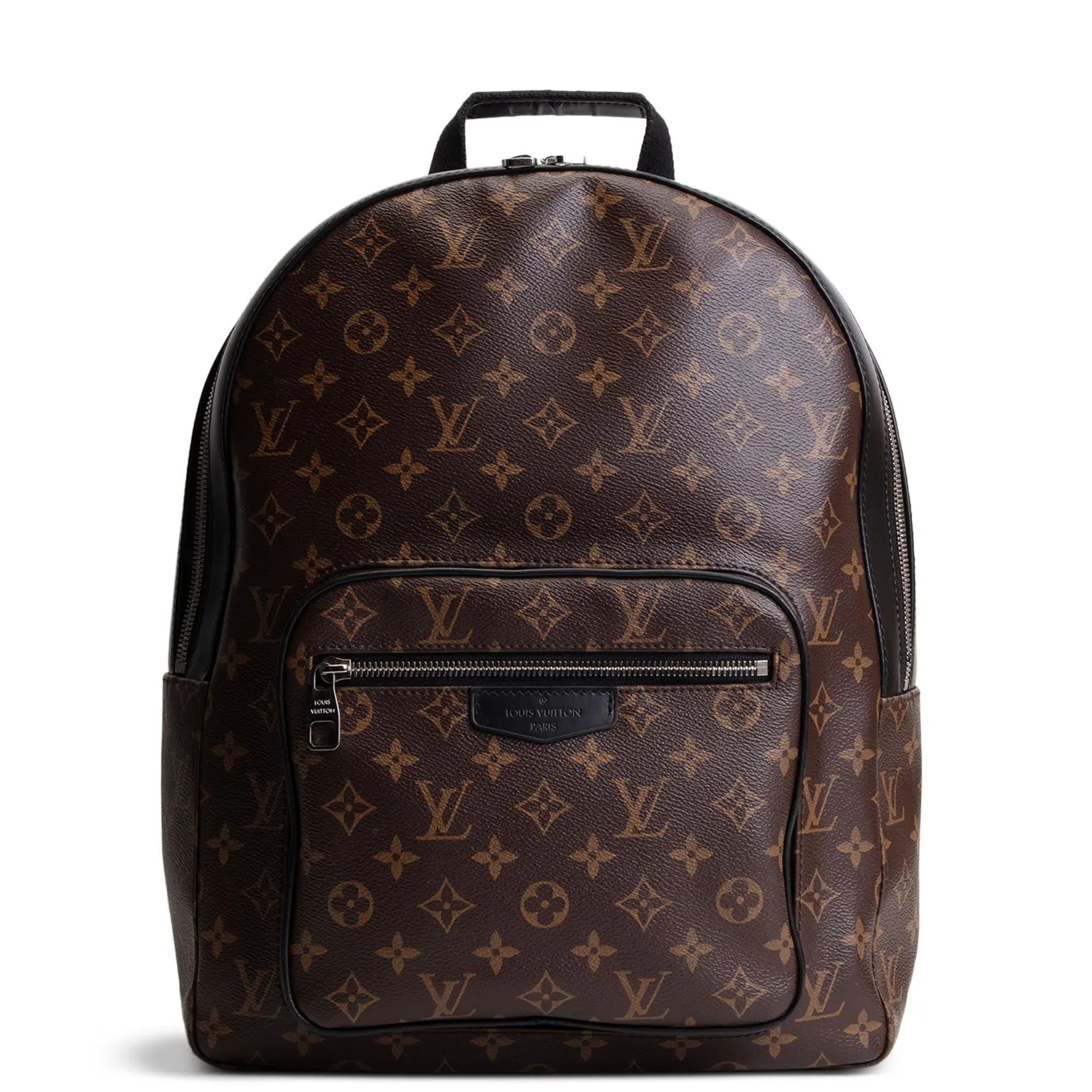 Pre-owned Louis Vuitton Coated Canvas with Calfskin Leather Trim Backpacks Josh Backpack Macassar Monogram