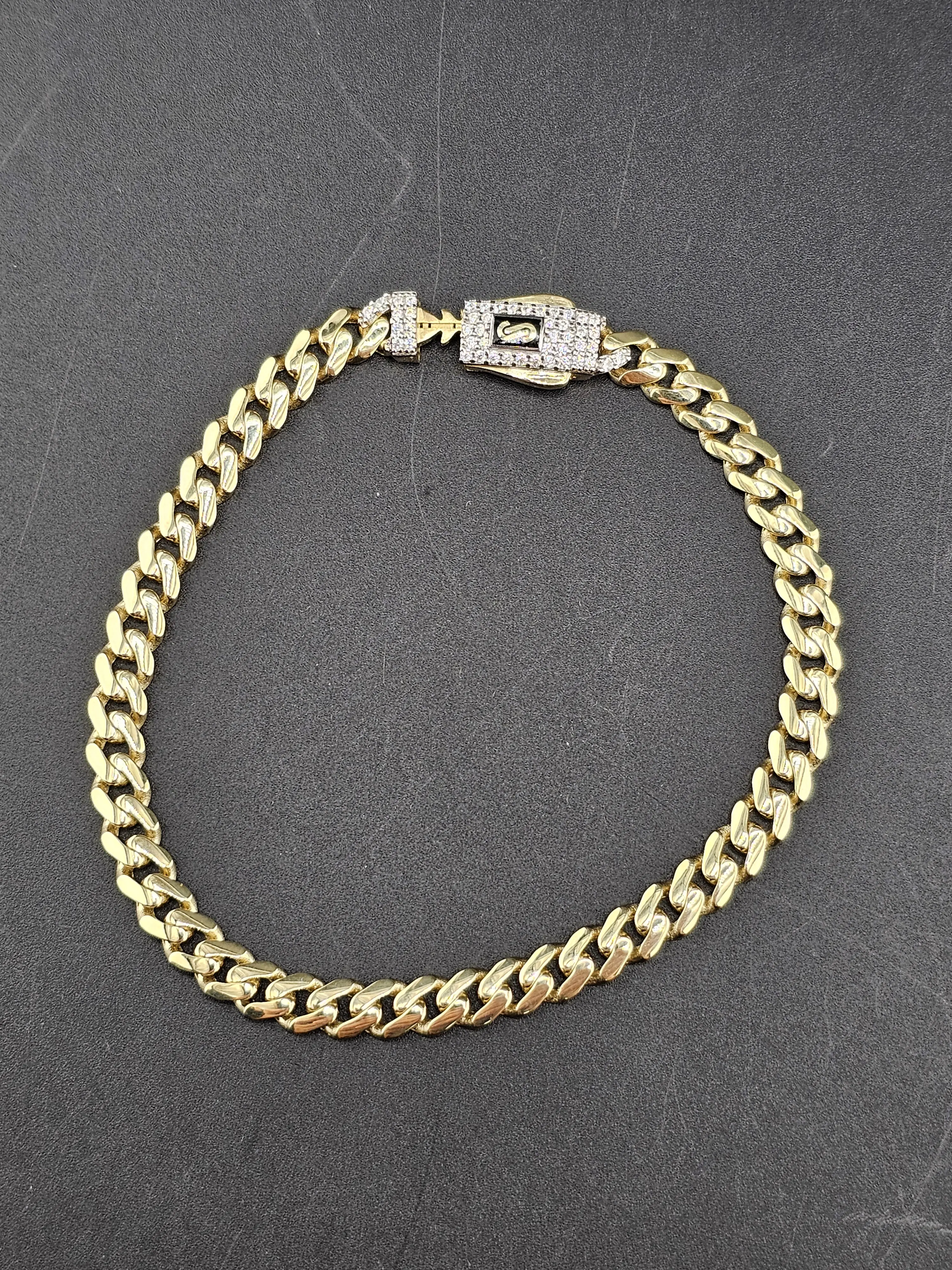 14K Gold Bracelet - Monaco w/Certificate Card