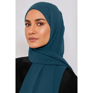 Premium Chiffon Hijab - Midnight Blue