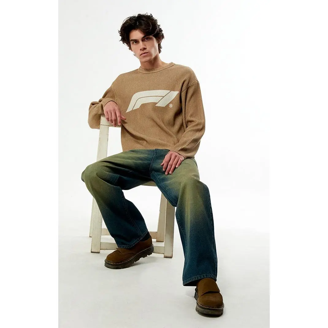 Formula 1 Men's x Pacsun Ribbed Knit Crew Neck Sweater Formula 1 Men's x Pacsun Ribbed Knit Crew Neck Sweater