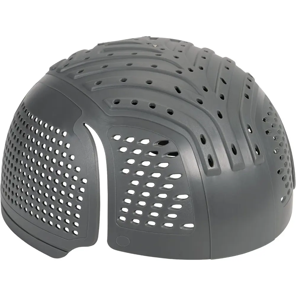 Universal Bump Cap Insert with Ribbed Polyethylene Shell - Lightweight, Breathable & Adjustable Protective Head Guard, Fits Any Baseball Hat, Charcoal, Adjustable Protective Cap, Breathable Skull Caps