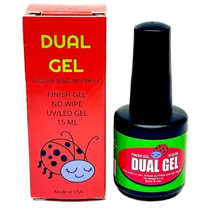 Dual Gel Topcoat Finish Gel  by Ladybug Nails 15ml Exclusive Fórmula