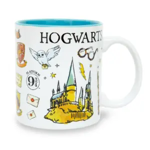 Harry Potter Hogwarts Icons Ceramic Mug | Holds 20 Ounces