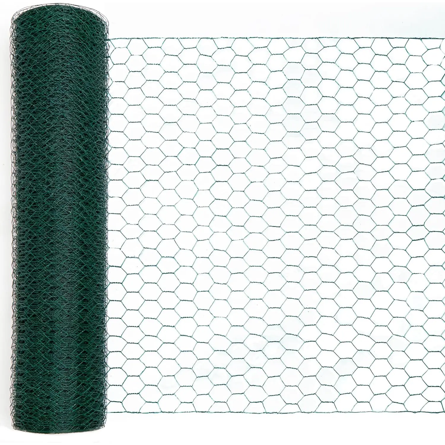 HITTITE Anti-Rust PVC Coated Galvanized Chicken Wire Hexagonal Metal Netting, 18/24/36/48in(H)x100ft(L) & 39in(H)x46/85/128/168ft(L) for Home Pest Control, Pet Rabbit Fencing, DIY Crafts, Pest Control Netting
