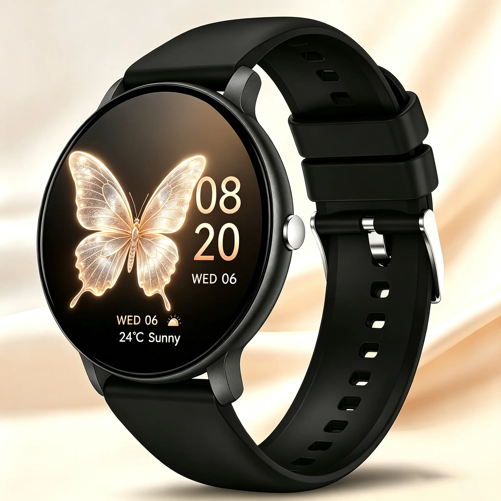Smart Watch - Large Screen Wearable Device, Daily Timekeeping, Message Reminders, App Alerts, iOS/Android Smartphone Compatibility, Multiple Color Options, Ideal Gift for Loved Ones