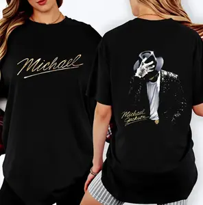 100 Percent Cotton Casual Streetwear Style T-Shirt Michael Jackson Dance Pose And Signature Design Summer Wear Gift For Music Fans And Fashion Lovers # Michael Jackson # Jaafar Jackson # biopic # music legend