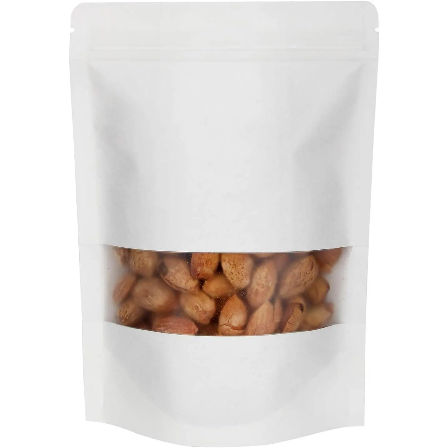 50 count Resealable Bags for Small Business, White  Zip Lock Stand Up Pouches with Matte Window Reusable Heat Sealable Bags for Packaging (3.9 X 5.9 Inches)