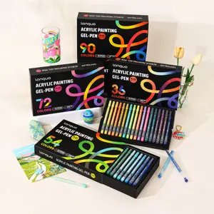 Acrylic Gel Pens for Coloring Books, Quick Dry, 1.0mm Fine Point Gel Marker Pen for Diary,Card,DIY,Coloring, Doodling, Scrapbooking Supplies Stackable colors, Acrylic Gel Pen