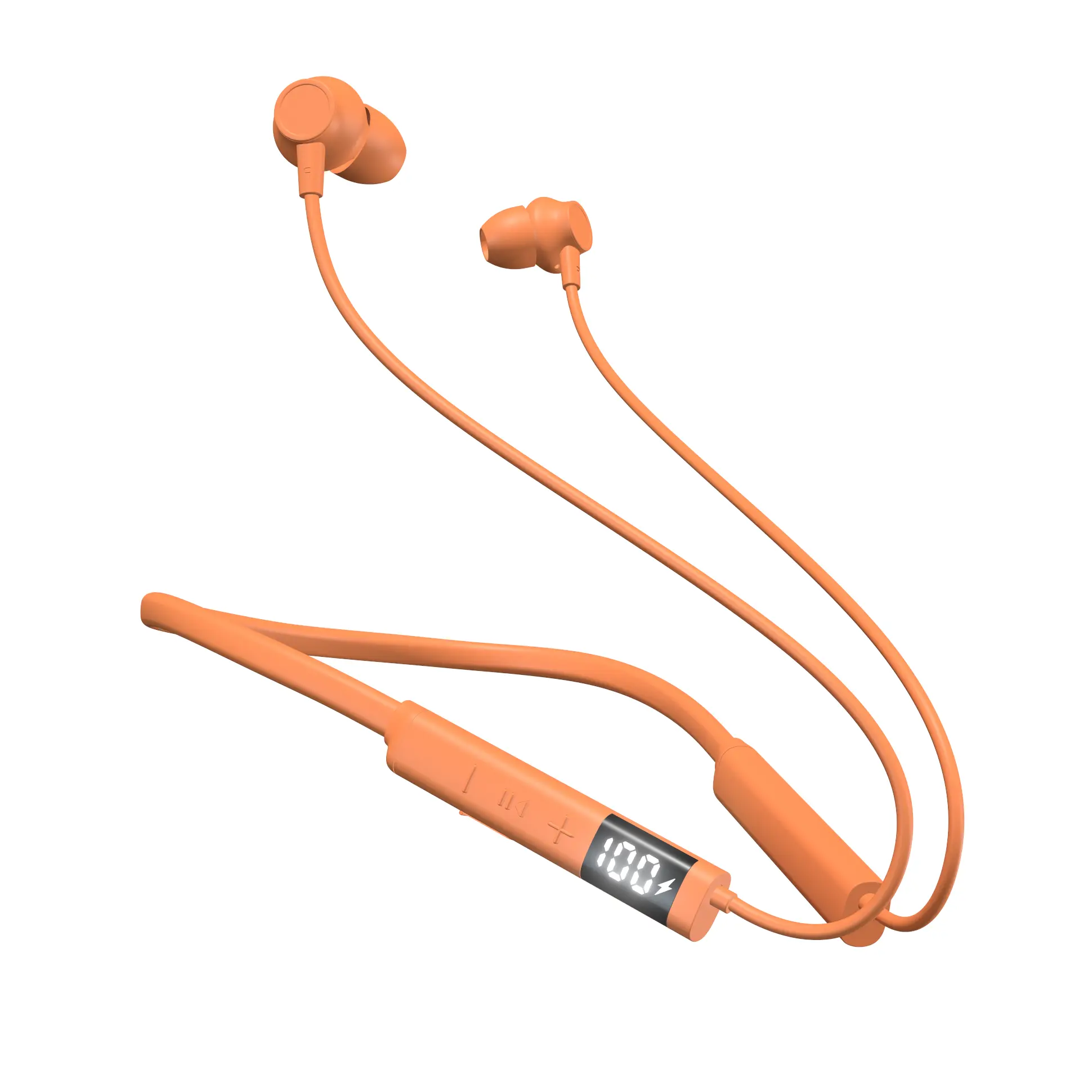 Haifsun Shadow Giant Neckband Wireless Headphones - Digital Active Noise Cancellation, 360° Air Conduction Stereo, 4888-Hour Standby, Premium Sound, Batteries, Dual Mode, Hand-Free, Acoustic Cavity, Orange Bluetooth Headset