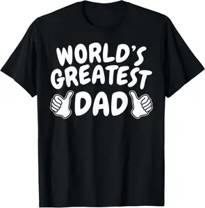 100% Cotton 1 dad shirt number 1 dad world's greatest dad tshirt
