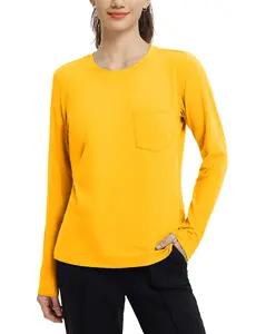 baleaf Women's Long Sleeve Basic Tops Workout Shirts Soft Breathable Activewear Moisture Wicking Running Clothes Travel Casual Lounge Active