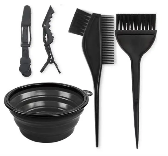 5Pcs Salon Hair Coloring Products, Hair Dye Hair Bleaching Kit with Hair Dye Brush, 350ml Hair Color Bowl, Hair Clips