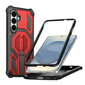 Magnetic Smartphone Cover - 16FT Drop-Proof Military-Grade Protection, 360° Magnetic Stand, MagSafe Compatible, Shockproof, Lightweight, Rugged Mobile Phone Accessory for S26, S25, S24 Series