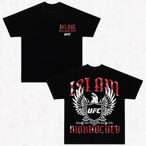 Eagle UFC Islam Makhachev Graphic Tee Ultimate Fighting Championship T-Shirt for UFC & Sports Fans Short Sleeve Crew Neck Soft Cotton MMA Shirt Perfect Gift for UFC Fans MMA Fans American Made Fightwear