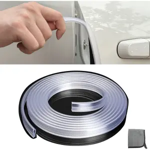 32.8Ft(10M) Car Door Edge Guards Clear, Fit Most Vehicles, Self-Adhesive PVC, U-Shaped Automotive Trim Transparent Car Door Edge Protector for Trucks SUV Sedans Waterproof Silicone Tie Rod Boot Kit Style Stainless Steel License Plate Bolts