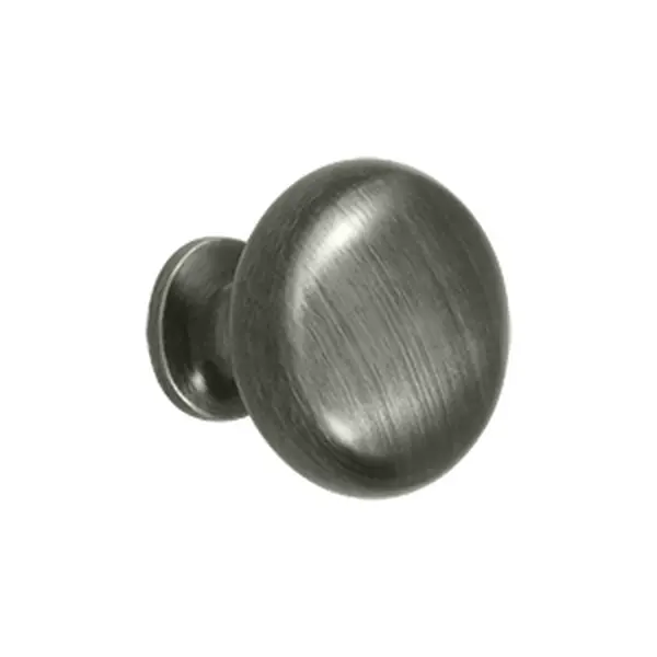 Knob Round Solid, Antique Nickel - Solid