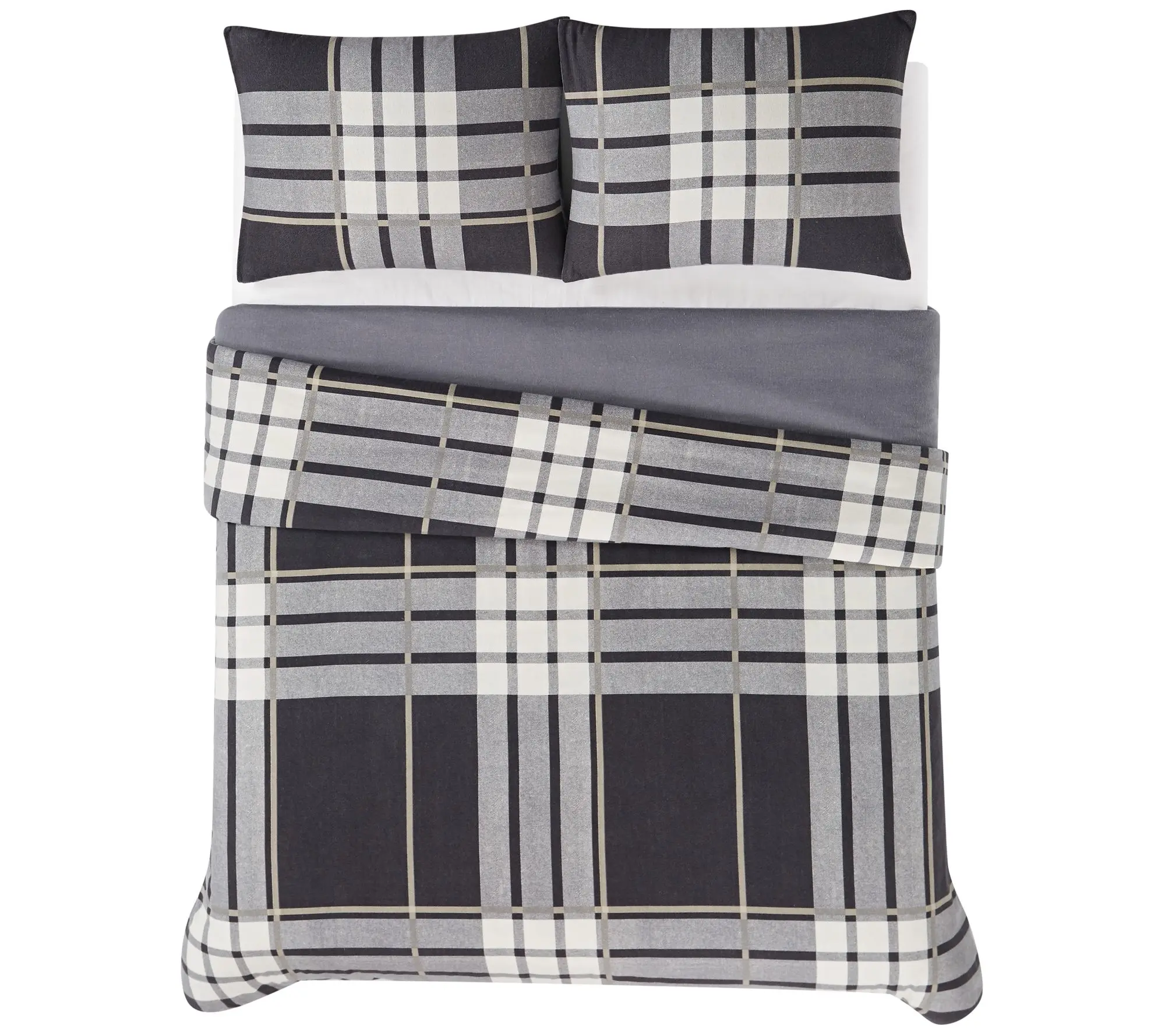 Truly Soft Milo Plaid Full/Queen 3 PC Flannel Comforter Set Truly Soft Milo Plaid Full/Queen 3 PC Flannel Comforter Set