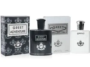 Greet Cologne Set - Greet Adventure & Silver - 3.4oz Each - Men's Fragrance Set