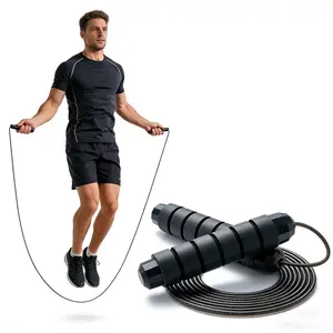 Adjustable Pro Speed Jump Rope-Ball Bearing Swivel, Tangle-Free, Quick-Adjust, Ergonomic Grips | Home Gym Equipment