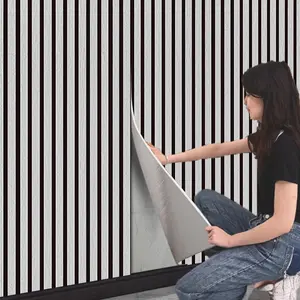 Self-Adhesive Wall Panel Roll, Textured Grille Design, Moisture-Proof & Mould-Proof, Easy DIY Installation for Living Room Bedroom Office, Wall Panels Roll