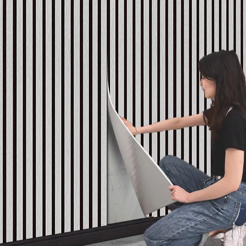 Self-Adhesive Wall Panel Roll, Textured Grille Design, Moisture-Proof & Mould-Proof, Easy DIY Installation for Living Room Bedroom Office, Wall Panels Roll, Wall Paneling Roll