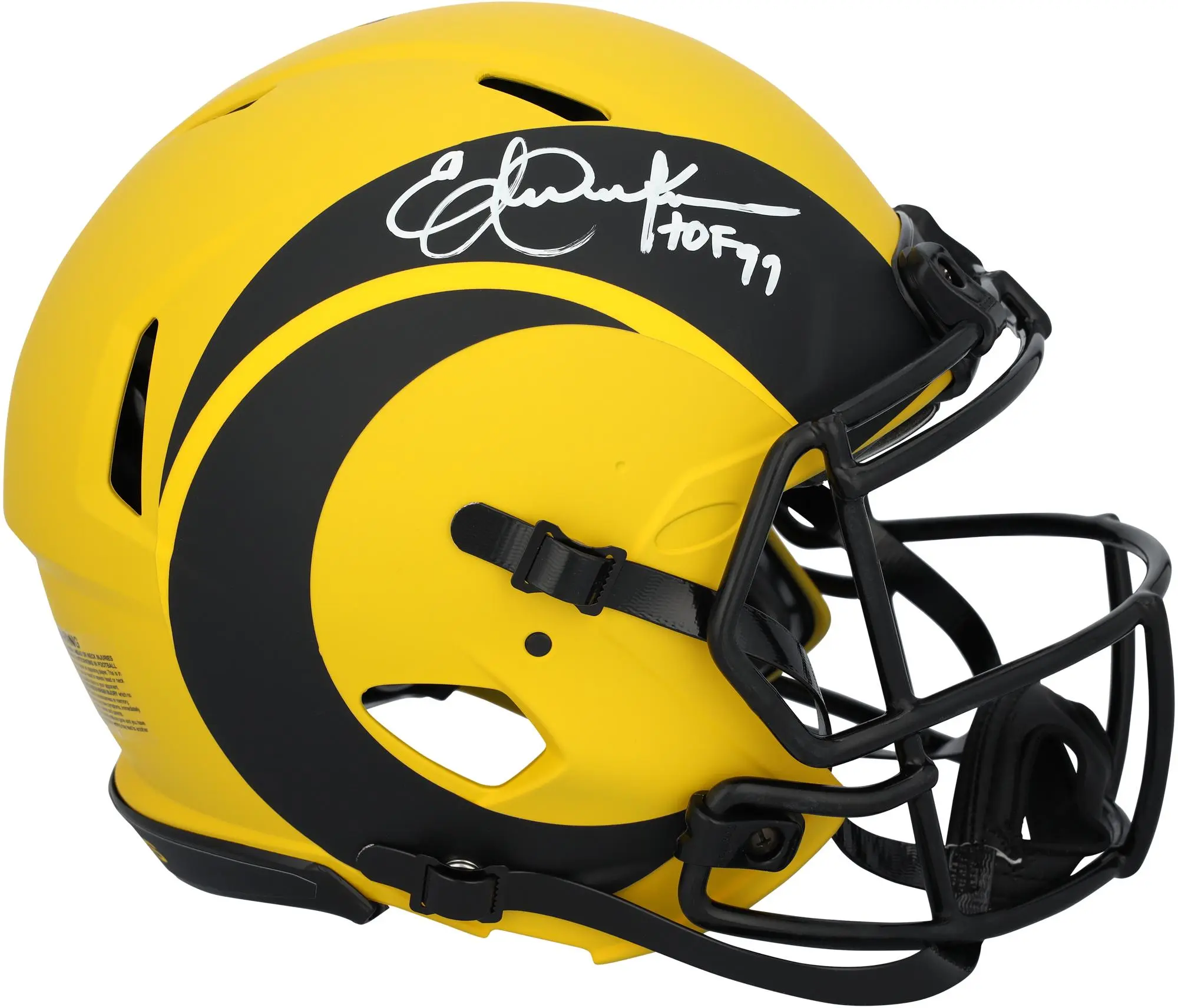 Eric Dickerson Los Angeles Rams Autographed Riddell Rave Speed Authentic Helmet with "HOF 99" Inscription - Fanatics Authentic Certified