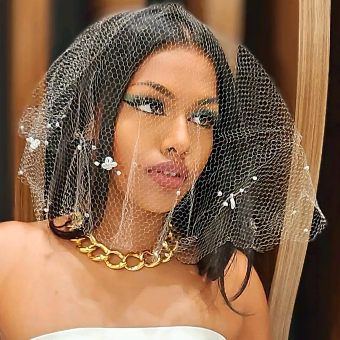 Vintage Honeycomb Fashion Veil