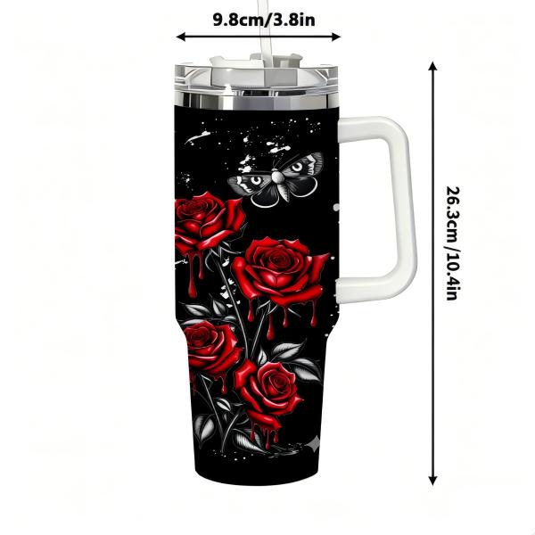 Romantasy Books Tumbler 40oz Dark Romance 40oz Tumbler, Gothic Fantasy Book Tumbler 40oz