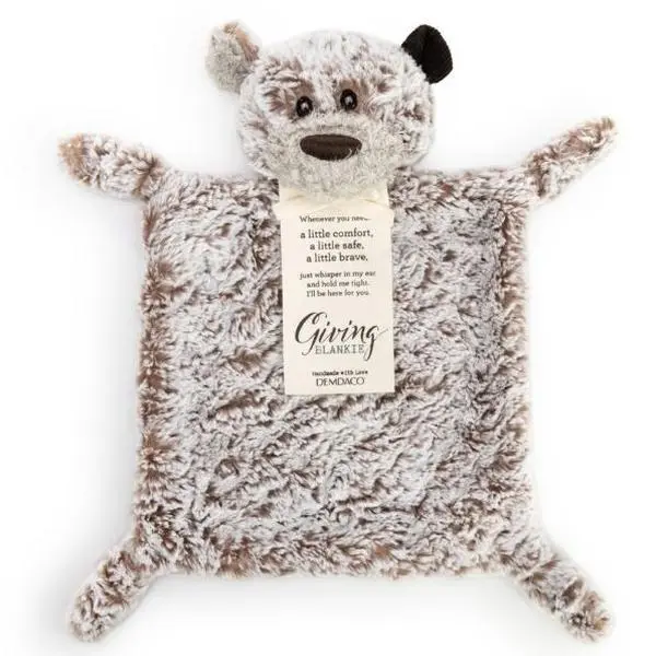 Giving Bear Blankie