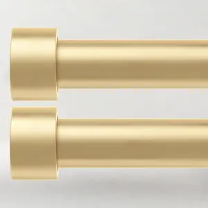 2 Pack Curtain Rods for Windows 28 to 48 Inch(2.3-4ft), 1 Inch  Curtain Rods Set, Adjustable Heavy Duty Curtain Rod for Patio Bedroom Living Room, Modern Drapery Rods, Size 32"- 60"