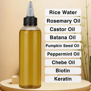 9-in-1 Natural Hair Growth Formula, Haircare Treatment with Rice Water, Rosemary, Castor, Batana, Pumpkin Seed, Peppermint, Chebe, Biotin, Keratin, Chemical-Free, Shine-Enhancing for Men's Hair Care
