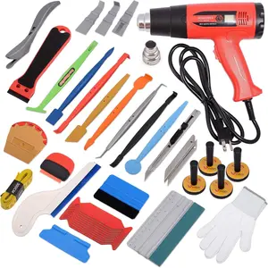 Vinyl Wrap Tool  Wrap kit for Window Tint Film Installation, Include Heat , Tinting , Tucking Stick, Film ,  Holder, Plastic Scraper