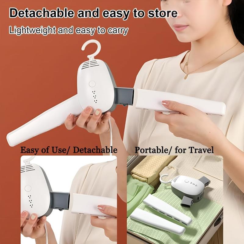 Electric portable dryer - Mini dryer, ultra quiet motor portable dryer, foldable clothes rack, three-layer travel timer, suitable for business travel