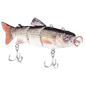Robotic Swimming Fishing Electric Lures, Usb Rechargeable Lure, LED Light Wobbler, Flashy Swimmer Lure, Multi Jointed Swimbaits Hard Lures, Fishing Tackle